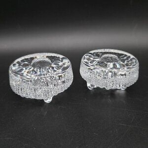 VTG Iittala Finland Ultima Thule Art Glass Taper Candle Holder Tapio Wirkkala